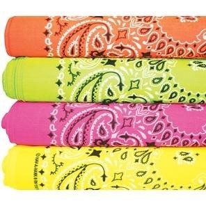 USA Made Bandana - Camo, Novelty, Neons - 56x56cm / 22x22 inches - 100% Cotton
