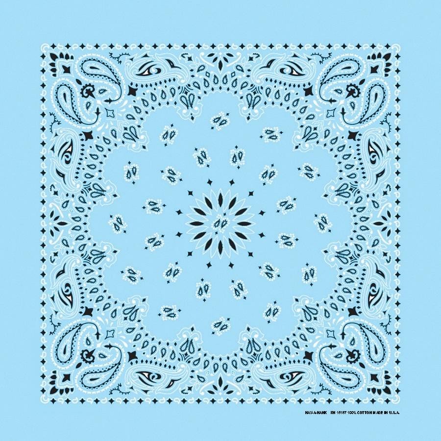 The Bandana Co USA-Made Bandanas 56x56cm 100% Cotton - Traditional Paisley 22x22 inches