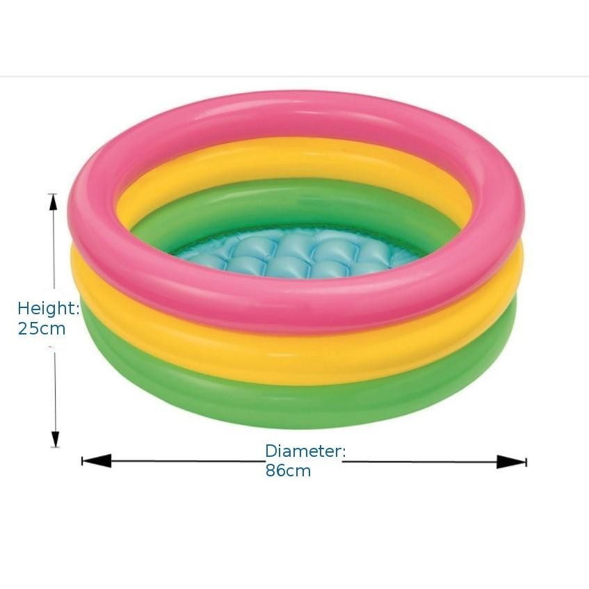 Intex Inflable Baby Pool - 22-25cm High - Fits Indoors - Easy to inflate - For Toddlers, Children