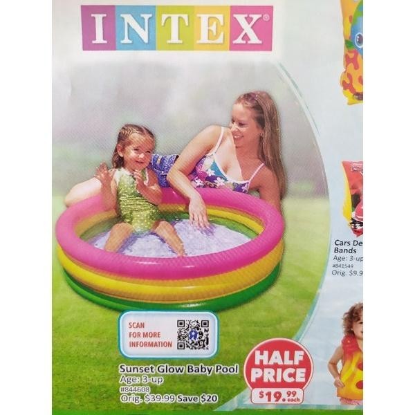 Intex Inflable Baby Pool - 22-25cm High - Fits Indoors - Easy to inflate - For Toddlers, Children