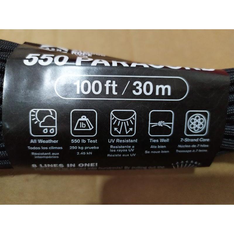 USA-Made Atwood 550 Paracord Solid Colours 30m 4mm 7-Strand 100 feet