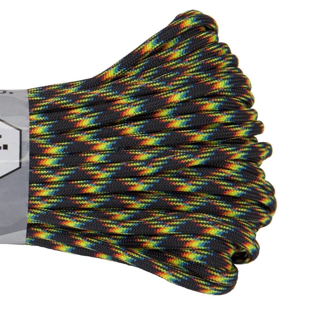 USA-Made Atwood 550 Paracord 30m Patterns Multi-Coloured 100ft