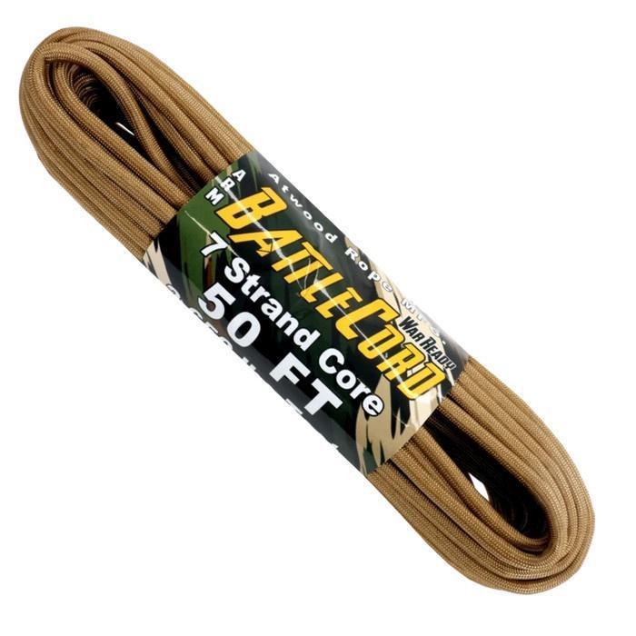 Atwood 5.6mm Paracord - Battlecord - Made in USA - 15m Length - 1202 kg Breaking Strength - Battle Ready