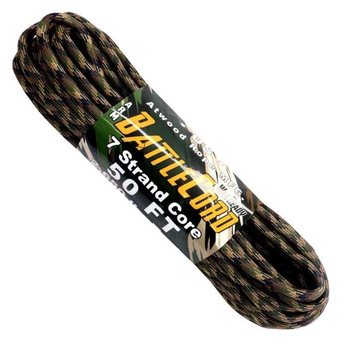 Atwood 5.6mm Paracord - Battlecord - Made in USA - 15m Length - 1202 kg Breaking Strength - Battle Ready