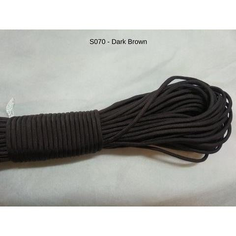 550 Paracord 100ft (30m) Solid Colours - Blues, Greens, Oranges, Yellows, Reds, Pinks, Purple, Black, White, Tacticals