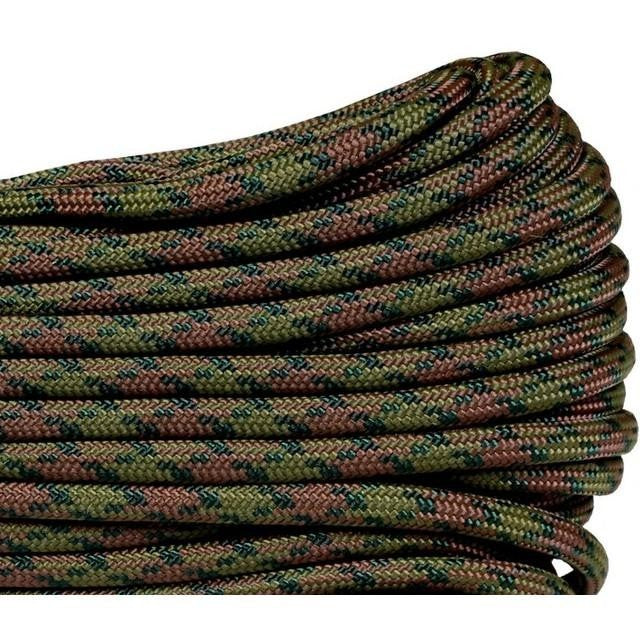 Atwood 550 Paracord - Camo Colours - 30m (100ft) length - 4mm - Made in USA - 7 Strand Core - Greens, Desert, Arctic
