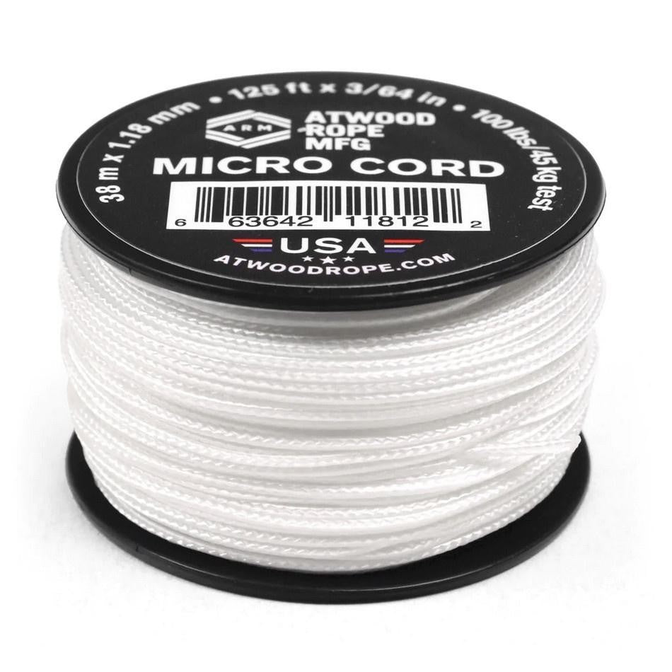 Atwood Micro Cord 1.18mm 38m - High Quality String - Made in USA - Breaks at 46kg - Braided Rope on Spool