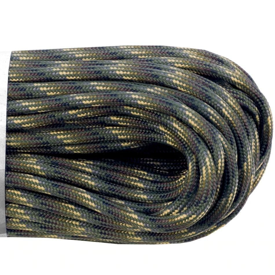 Atwood 550 Paracord - Camo Colours - 30m (100ft) length - 4mm - Made in USA - 7 Strand Core - Greens, Desert, Arctic