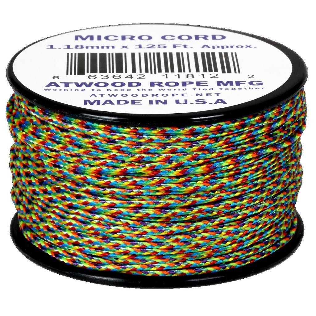 Atwood Micro Cord 1.18mm 38m - High Quality String - Made in USA - Breaks at 46kg - Braided Rope on Spool