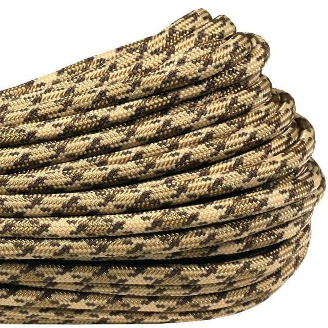 Atwood 550 Paracord - Camo Colours - 30m (100ft) length - 4mm - Made in USA - 7 Strand Core - Greens, Desert, Arctic