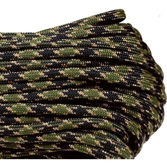 Atwood 550 Paracord - Camo Colours - 30m (100ft) length - 4mm - Made in USA - 7 Strand Core - Greens, Desert, Arctic
