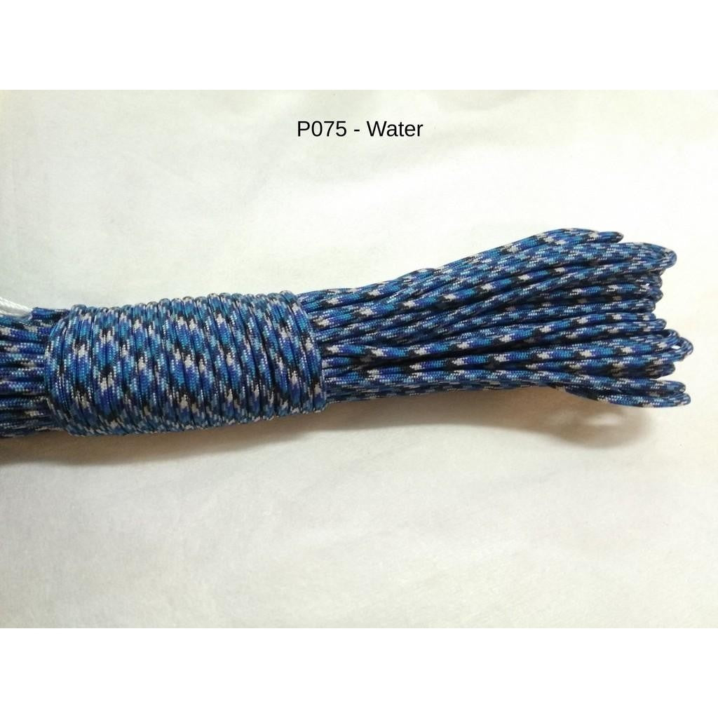 550 Paracord 100ft Patterns - Blues, Grays & Multi-Colour (Rainbows) - 4mm - 7 strand - China Cord - SG Stock