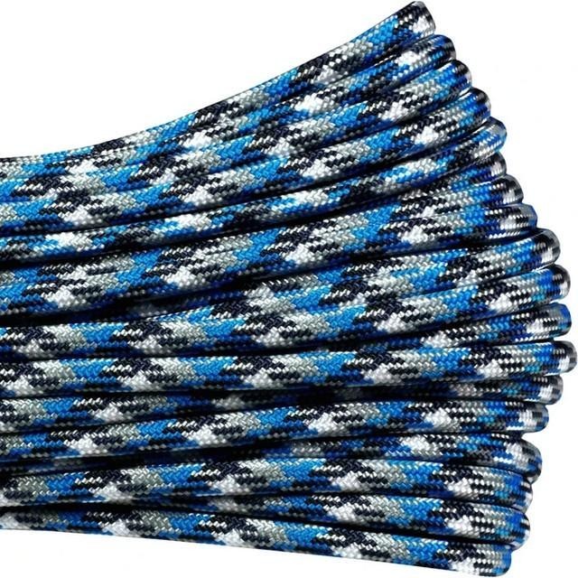 Atwood 550 Paracord - Camo Colours - 30m (100ft) length - 4mm - Made in USA - 7 Strand Core - Greens, Desert, Arctic