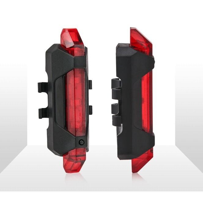 Rechargable Bike Back Light - Red - Micro USB - Lightweight - Bright - Easy to install