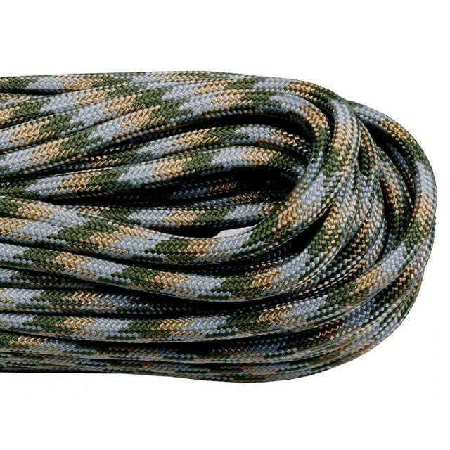 Atwood 550 Paracord - Camo Colours - 30m (100ft) length - 4mm - Made in USA - 7 Strand Core - Greens, Desert, Arctic
