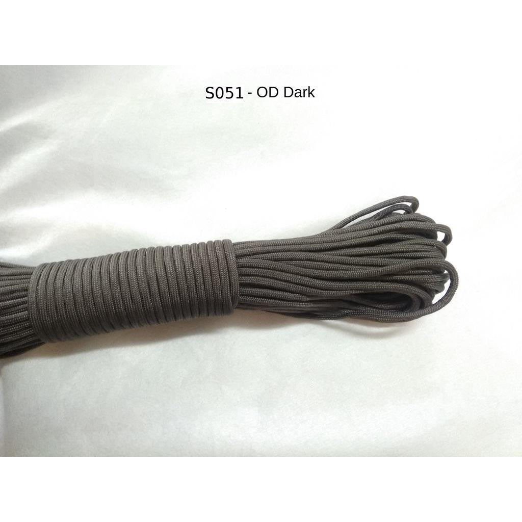 550 Paracord 100ft (30m) Solid Colours - Blues, Greens, Oranges, Yellows, Reds, Pinks, Purple, Black, White, Tacticals