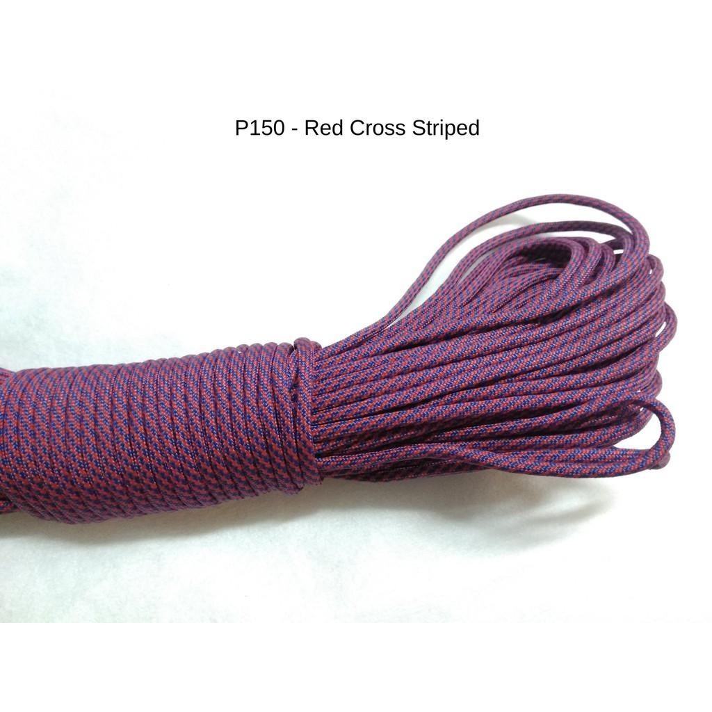 550 Paracord 100ft Patterns - Red & Orange - 4mm - 7 strand - China Cord - SG Stock - String