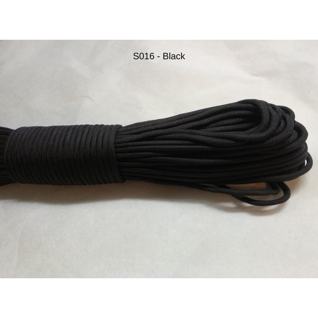 550 Paracord 100ft (30m) Solid Colours - Blues, Greens, Oranges, Yellows, Reds, Pinks, Purple, Black, White, Tacticals