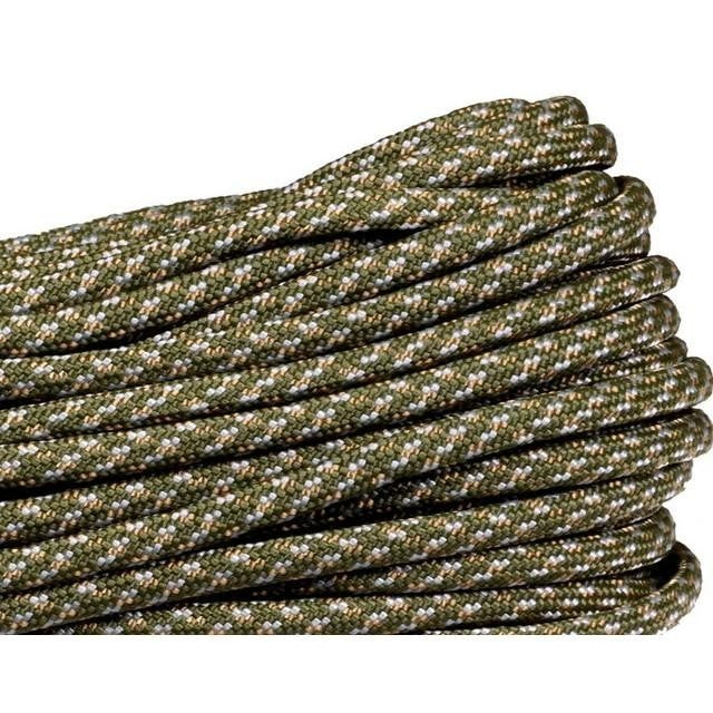 Atwood 550 Paracord - Camo Colours - 30m (100ft) length - 4mm - Made in USA - 7 Strand Core - Greens, Desert, Arctic