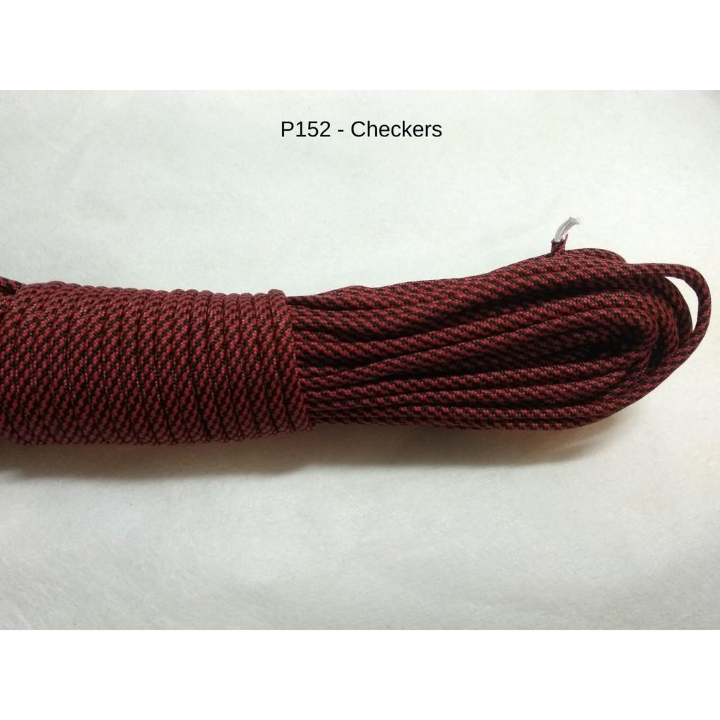 550 Paracord 100ft Patterns - Red & Orange - 4mm - 7 strand - China Cord - SG Stock - String