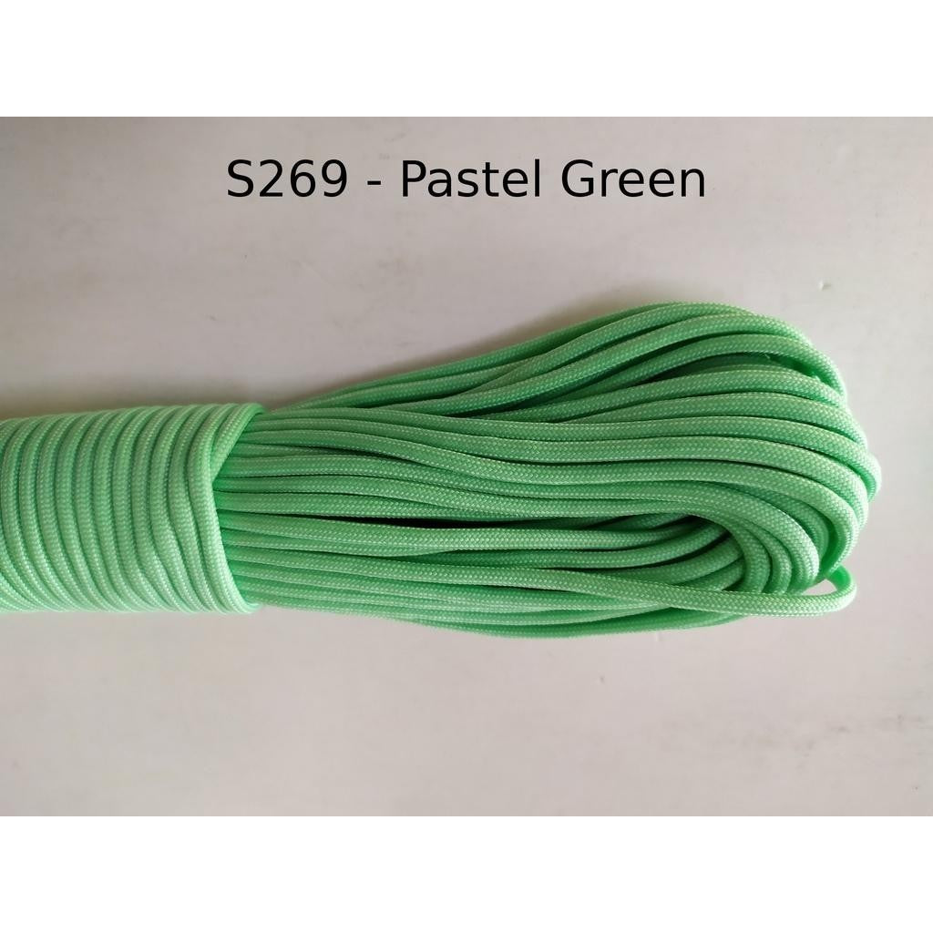 550 Paracord 100ft (30m) Solid Colours - Blues, Greens, Oranges, Yellows, Reds, Pinks, Purple, Black, White, Tacticals
