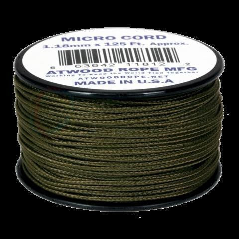 Atwood Micro Cord 1.18mm 38m - High Quality String - Made in USA - Breaks at 46kg - Braided Rope on Spool