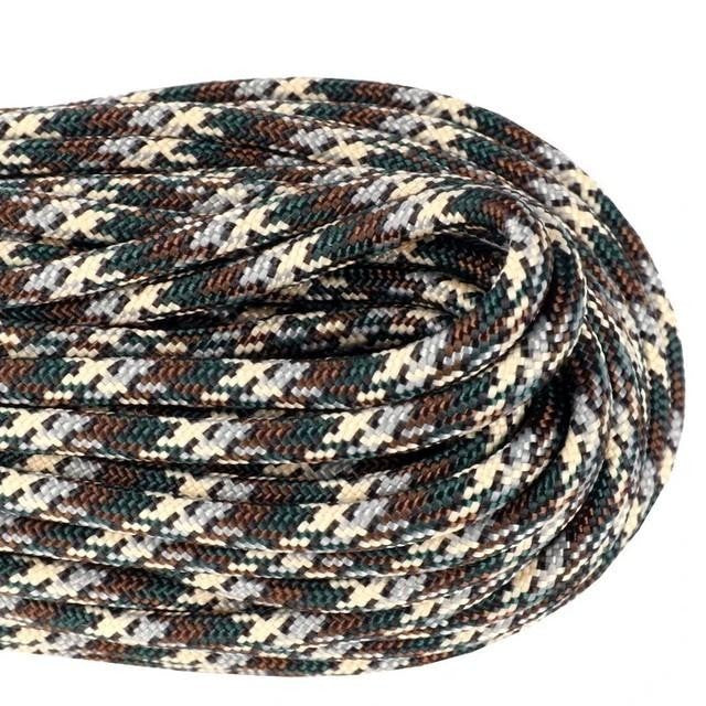 Atwood 550 Paracord - Camo Colours - 30m (100ft) length - 4mm - Made in USA - 7 Strand Core - Greens, Desert, Arctic
