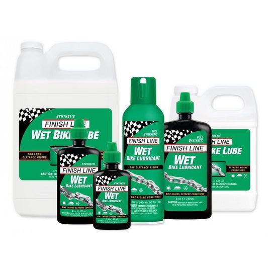 Finish Line Wet Lube Bicycle Lubricant Made in Canada - Rain, Wet Conditions