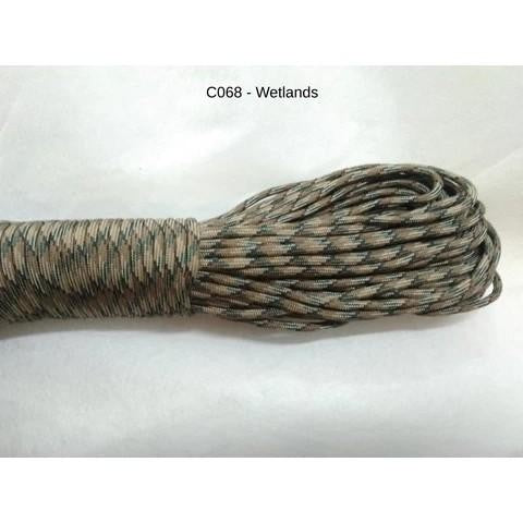 550 Paracord 100ft (30m) Camo Colours, Brown and Black Patterns - Camouflage - Tactical - 4mm - 7 strand - SG Stock