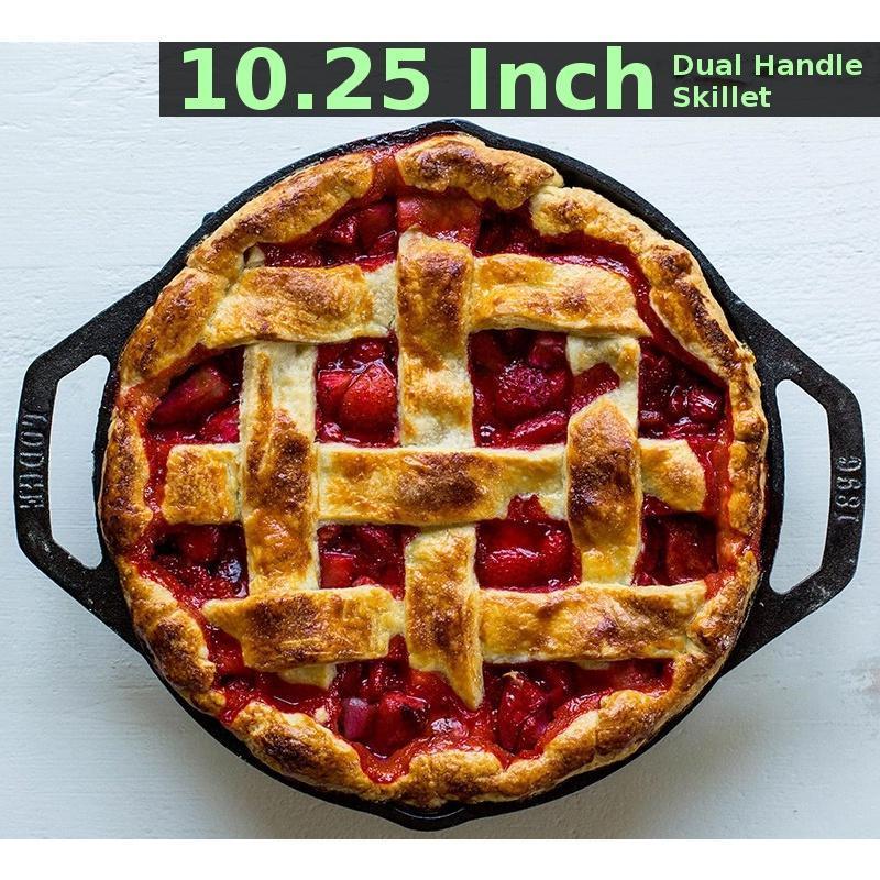 Lodge Cast Iron Skillet -  6.5 to 13.25 inch - Round, Square and Double Handle Pans - Made in USA