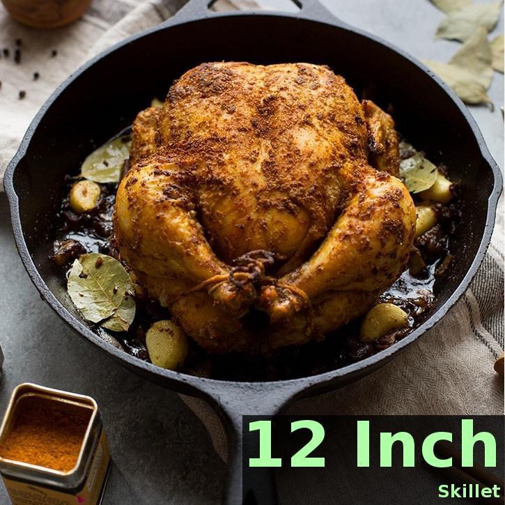 Lodge Cast Iron Skillet -  6.5 to 13.25 inch - Round, Square and Double Handle Pans - Made in USA