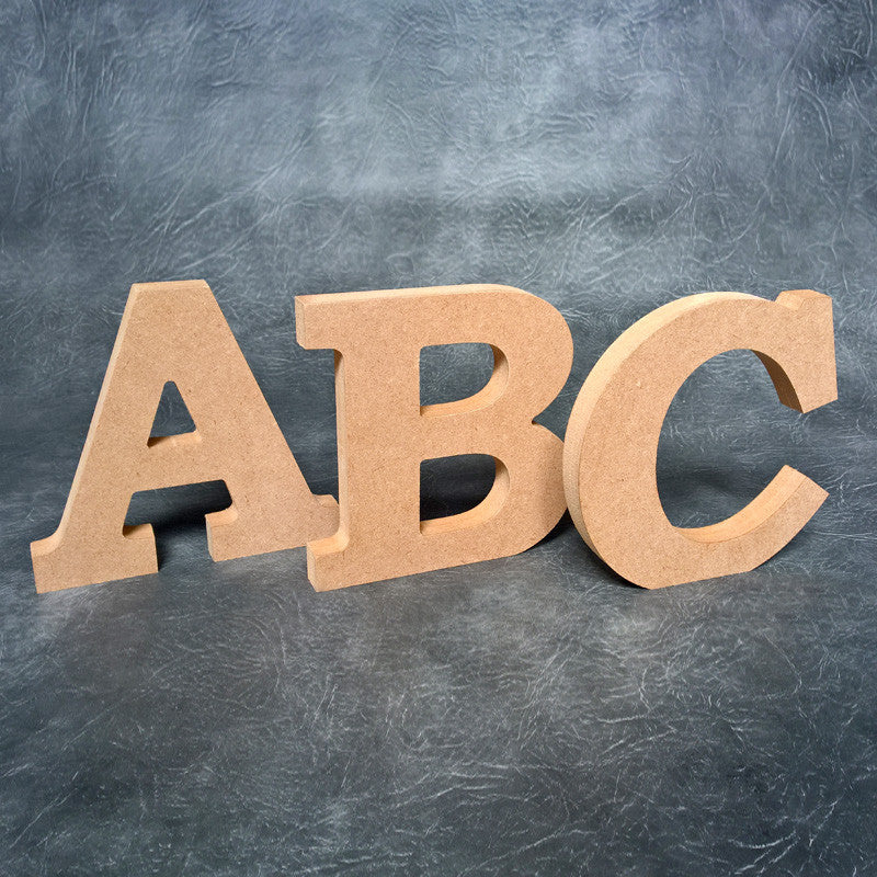 Free Standing Letters 10cm SG-Seller - MDF Light Wood Colour - Alphabets, Numbers, Star and Heart Shapes for Signage DIY
