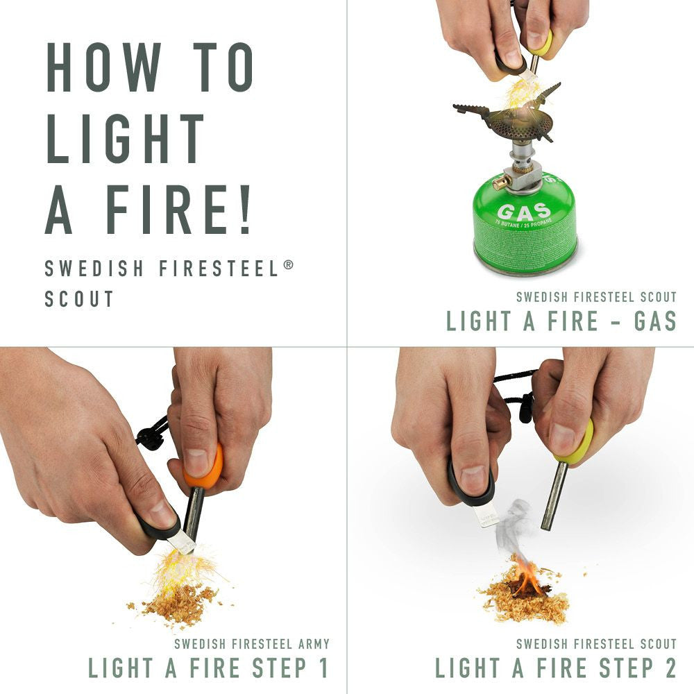 Light My Fire Swedish FireSteel Scout Bio w Whistle