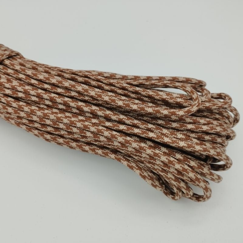 550 Paracord 100ft (30m) Camo Colours, Brown and Black Patterns - Camouflage - Tactical - 4mm - 7 strand - SG Stock
