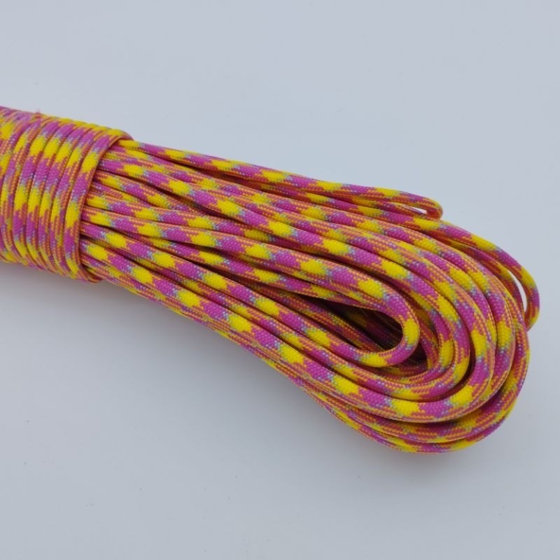 550 Paracord 100ft Patterns - Pink & Purple - 4mm - 7 strand - China Cord - SG Stock - String