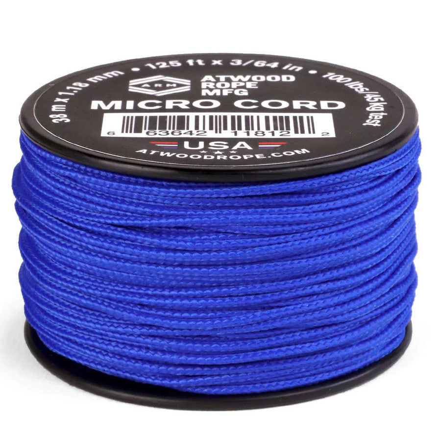 Atwood Micro Cord 1.18mm 38m - High Quality String - Made in USA - Breaks at 46kg - Braided Rope on Spool