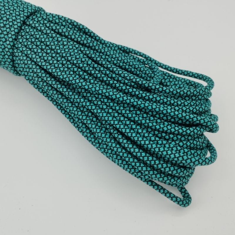 550 Paracord 100ft (30m) Yellow and Green Patterns - 4mm - 7 strand - SG Stock