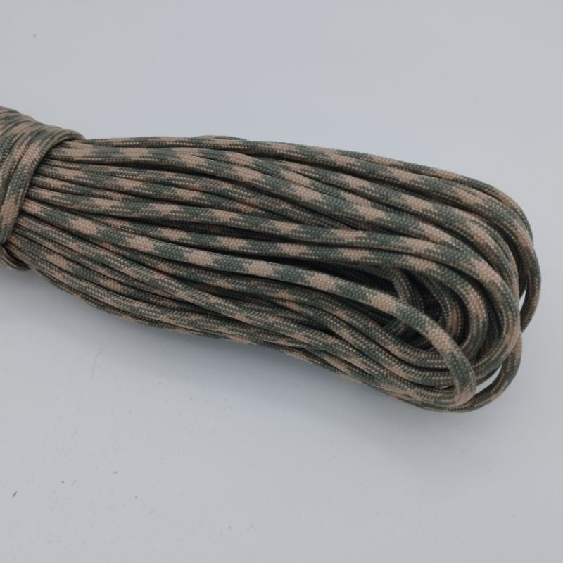 550 Paracord 100ft (30m) Camo Colours, Brown and Black Patterns - Camouflage - Tactical - 4mm - 7 strand - SG Stock
