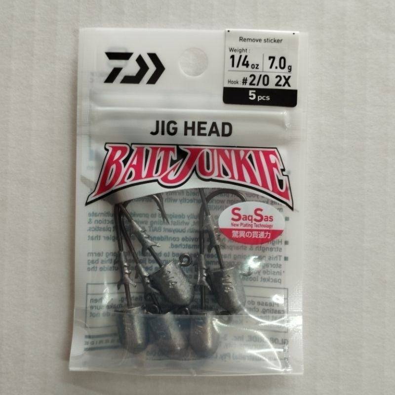 Daiwa Baitjunkie Jig Head 2X -7g - 10g / 1/0, 2/0, 3/0, 4/0