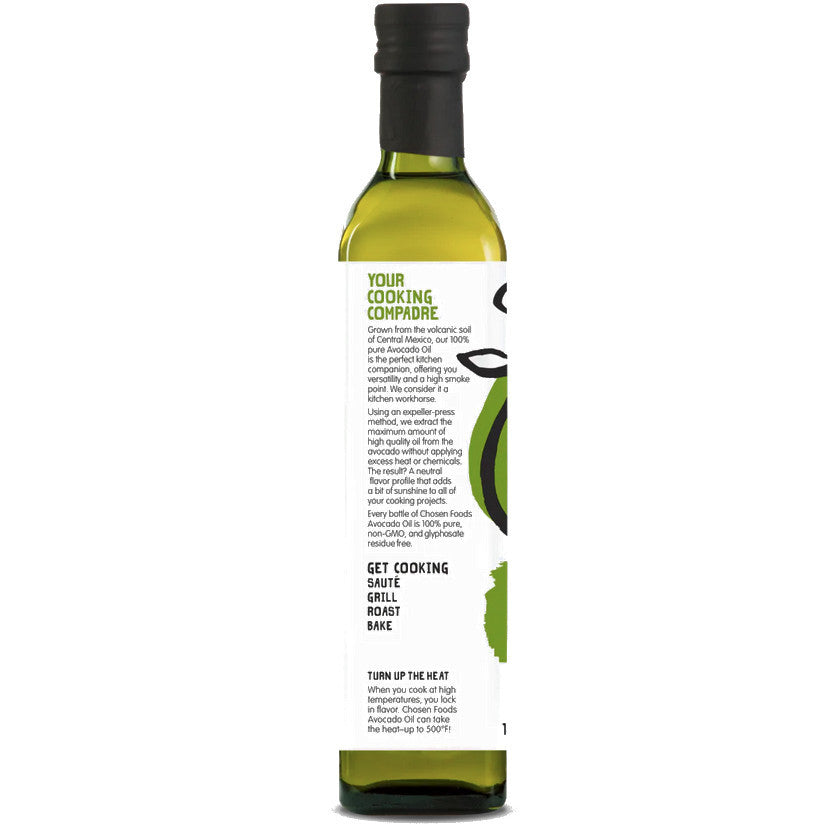 Chosen Foods 100% Pure Avocado Oil Bottle and Spray Natural Press Expeller