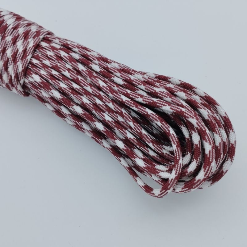 550 Paracord 100ft Patterns - Red & Orange - 4mm - 7 strand - China Cord - SG Stock - String