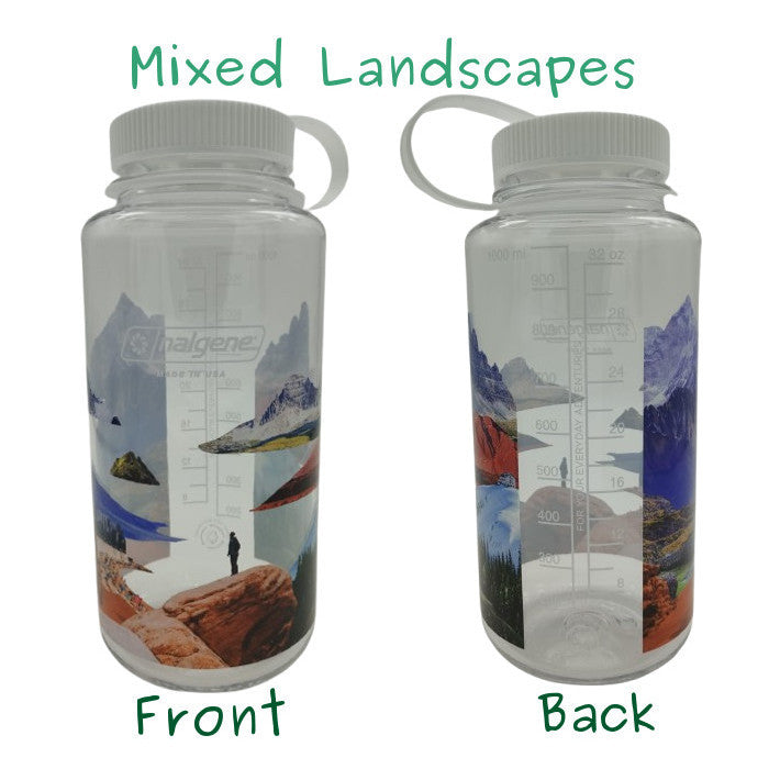 Nalgene 1l / 32oz Limited Edition Wide Mouth Water Bottle Camo, Botanical, Landscapes & Tie-Dye - Waterbottle Series