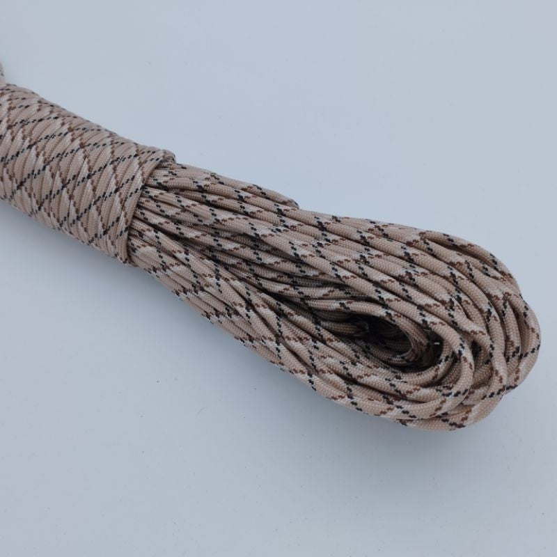 550 Paracord 100ft (30m) Camo Colours, Brown and Black Patterns - Camouflage - Tactical - 4mm - 7 strand - SG Stock