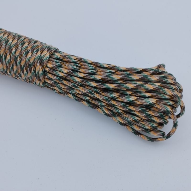 550 Paracord 100ft (30m) Camo Colours, Brown and Black Patterns - Camouflage - Tactical - 4mm - 7 strand - SG Stock