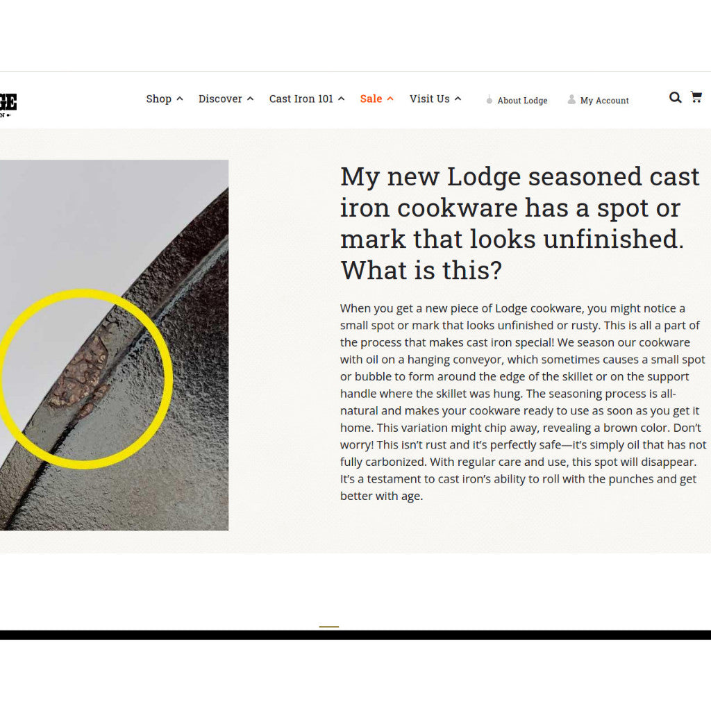 Lodge Cast Iron Skillet -  6.5 to 13.25 inch - Round, Square and Double Handle Pans - Made in USA