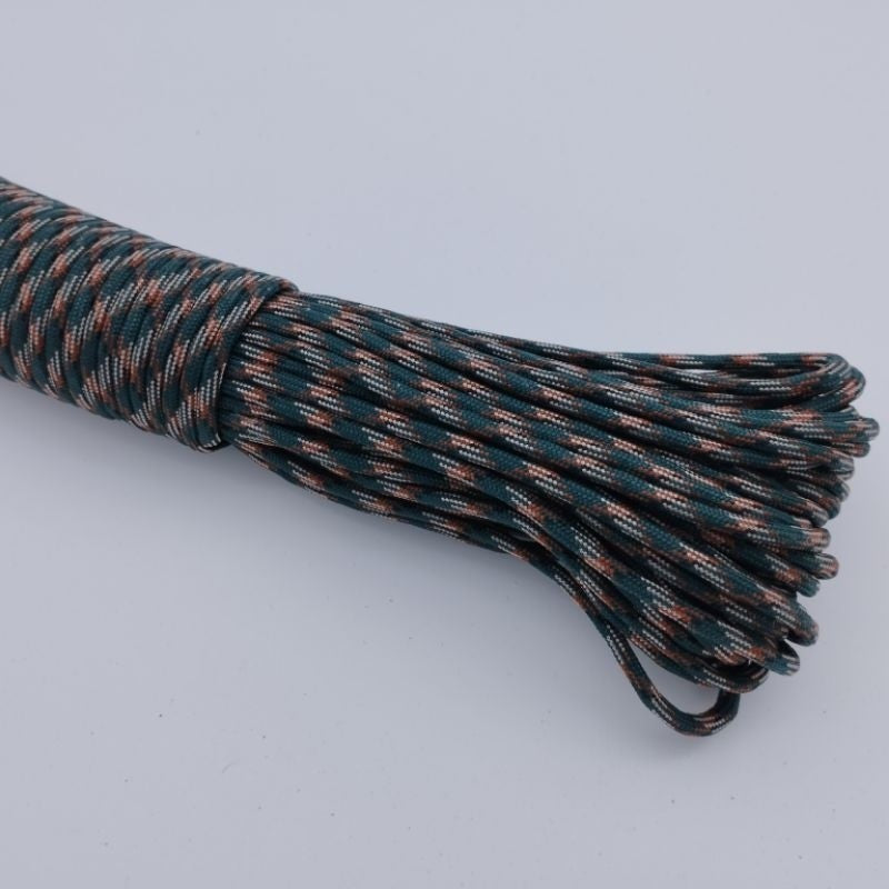 550 Paracord 100ft (30m) Camo Colours, Brown and Black Patterns - Camouflage - Tactical - 4mm - 7 strand - SG Stock