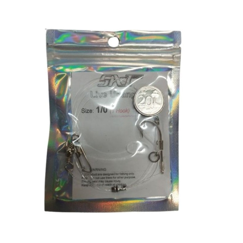 Live Prawn Runner Pre-tied Rig Hook Size 1/0 to 3/0 (Single Rig)