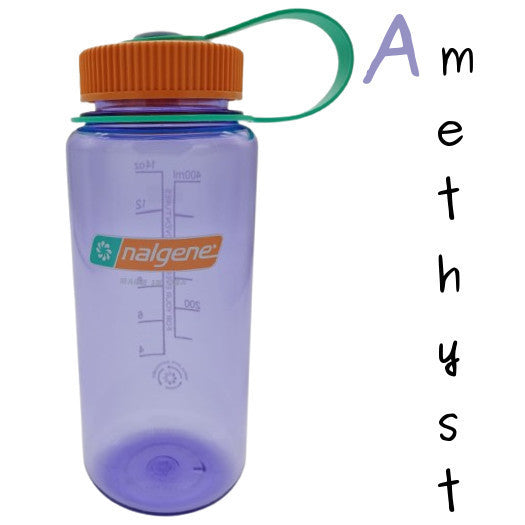 Nalgene 500ml Wide Mouth Water Bottles - 16oz - Tritan Sustain (Markings to 400ml, 500ml Volume to brim) WM