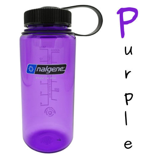Nalgene 500ml Wide Mouth Water Bottles - 16oz - Tritan Sustain (Markings to 400ml, 500ml Volume to brim) WM