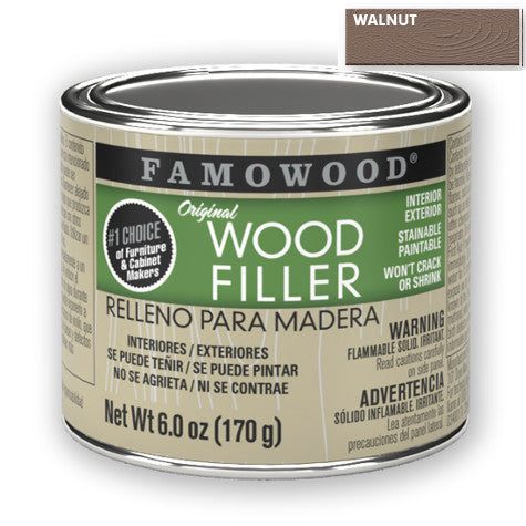 FAMOWOOD Wood Filler - Made in USA - Wood Putty - Full Range of Colours from White to Walnut